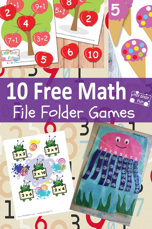 10 Fun Math File Folder Games Free Printable