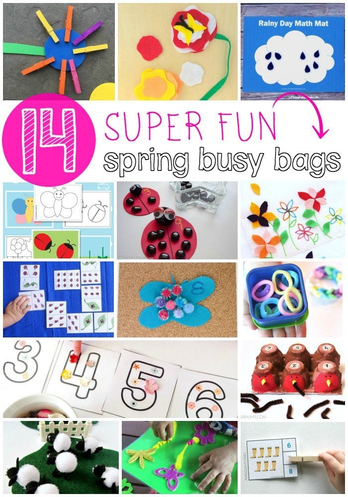 14 Super Fun Spring Busy Bags for Kids