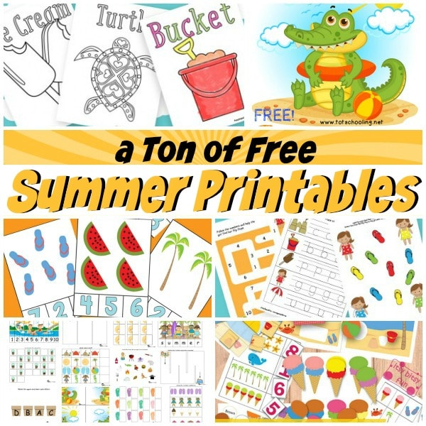 A ton of free summer printables