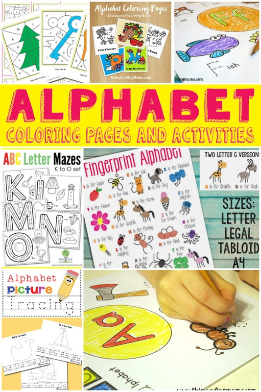 Alphabet Coloring Pages and Activities
