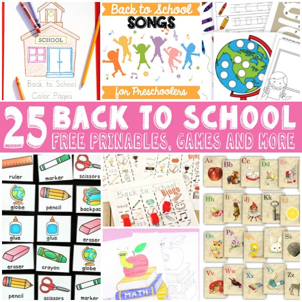 Back to School Learning Free Printables