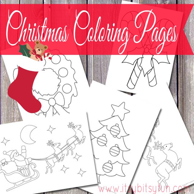 Christmas Coloring Pages (free) - Santa, Rudolph, Wreaths and more!