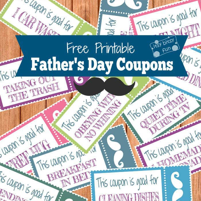 Printable Father S Day Coupons Itsybitsyfun Com