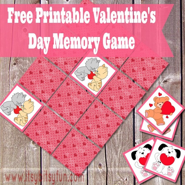 Printable Valentine's Day Memory Game