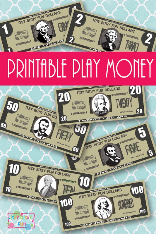 Printable Play Money for Kids
