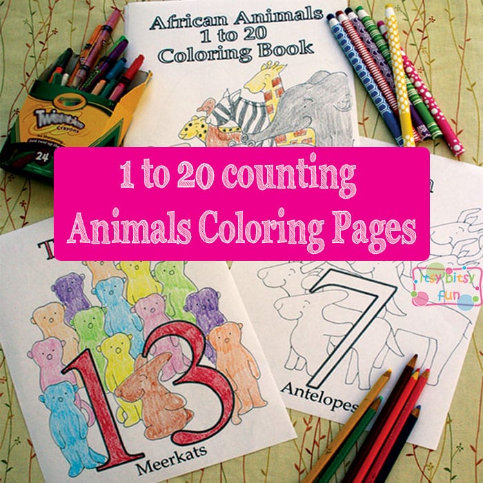 Little Bunny: 1 to 20 African Animals Coloring Pages