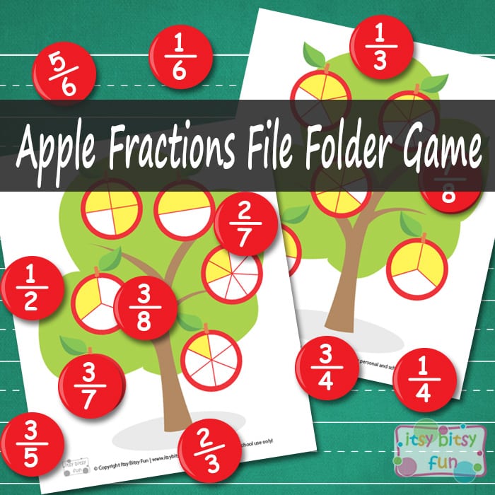 Math File Folder Games - Fractions