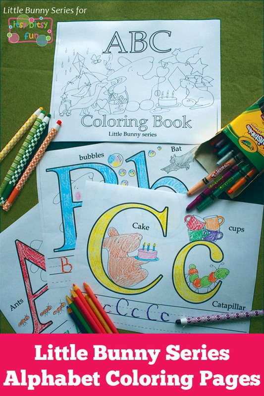 Little Bunny: Alphabet Coloring Pages