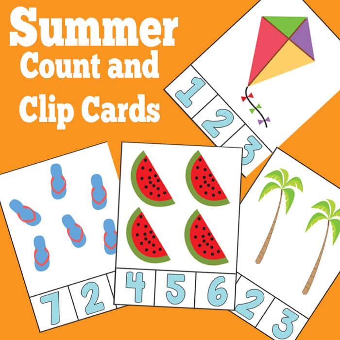Summer Count and Clip Cards