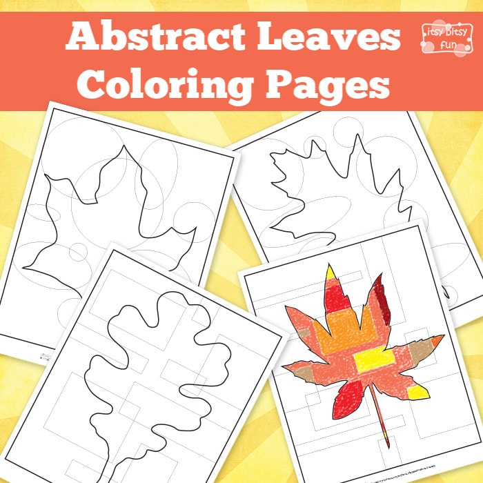 Abstract Leaves Coloring Pages