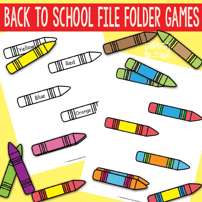 Back to School File Folder games