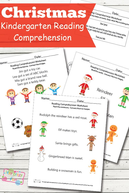 Christmas Reading Comprehension Worksheets for ...