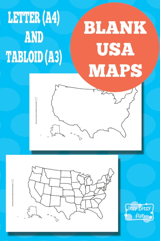 Free Printable Blank Map of Usa 