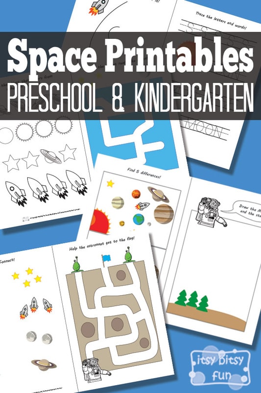 Space Preschool Pack - itsybitsyfun.com
