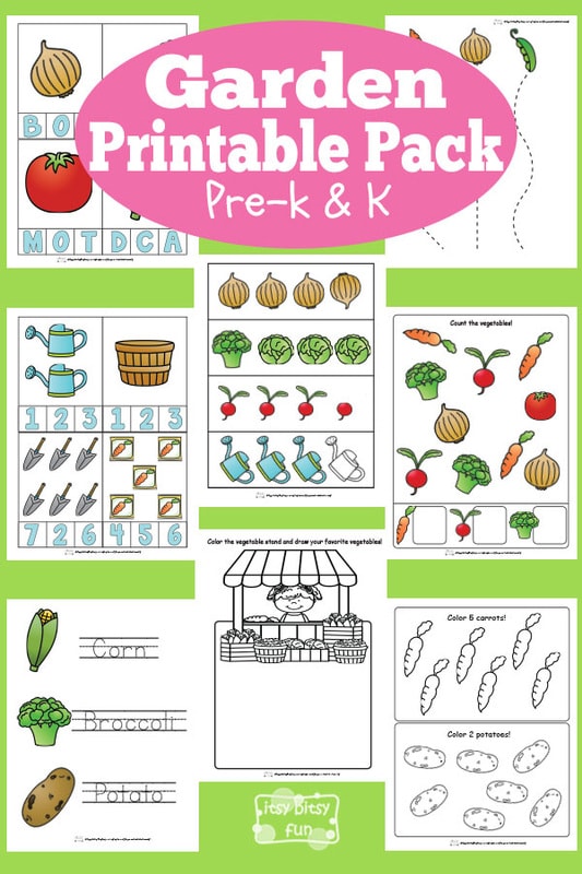 Garden Printable Preschool And Kindergarten Pack Itsybitsyfun