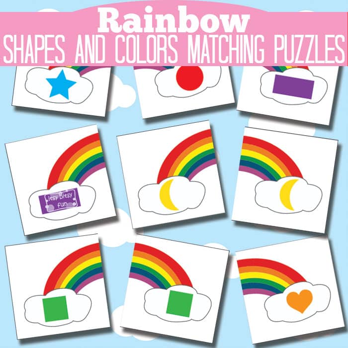 Rainbow Shape and Color Matching Puzzles