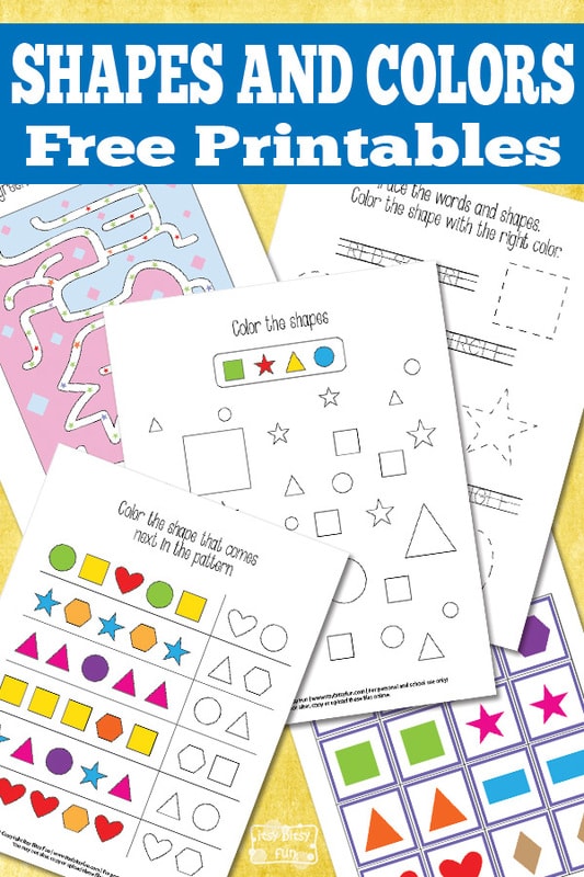 Shapes and Colors Printables Worksheets