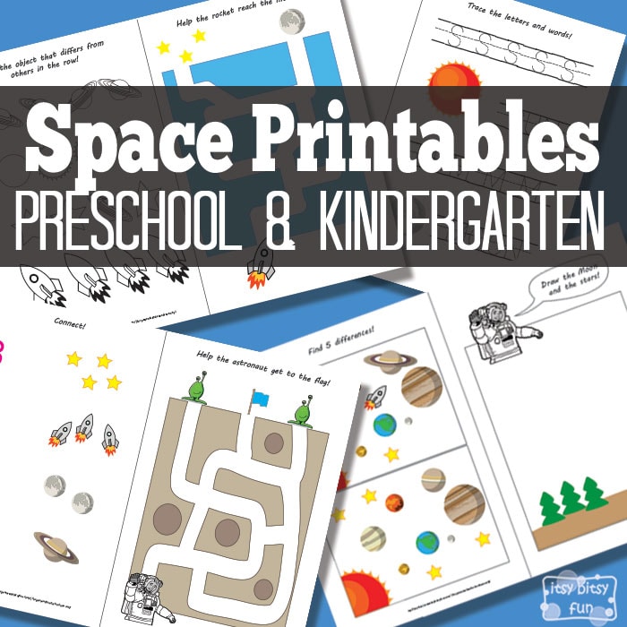 Space Activity Sheets Printables for Kids